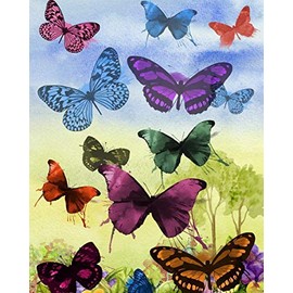 Bunch of Butterflies - Paint by Number Kit - 16"x20" (40x50cm) - DIY Acrylic Painting Home Decor