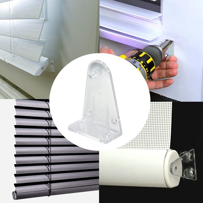 10pcs Hold Down Brackets Clear Plastic Blinds Bottom Rail Holder