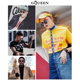 GQueen MTS2 Steampunk Retro Round Polarised Sunglasses - m