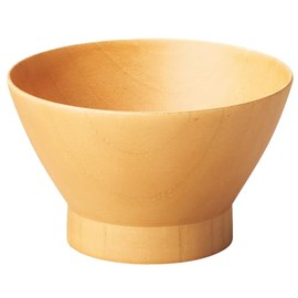 Natural Wood Soup Bowl (Soup Bowl), Wooden Miso Soup Bowl, Natural, Diameter Approx. 4.5 x Height 2.8 inches (11.5 cm) x Height 2.8 inches (7 cm), Capacity Approx. 10.1 fl oz (300 ml) 18716