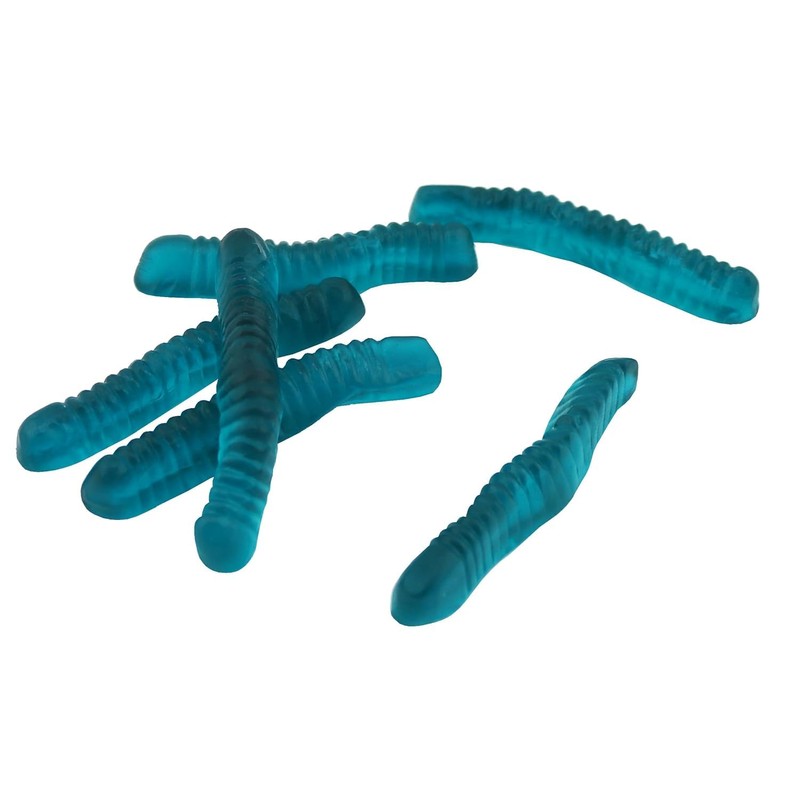 Gummy Worms Jar, (Blue Raspberry Flavor 1.5 Pound)