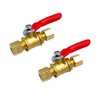 2Pcs 1/4 Compression Shut Off Valves,1/4" Compression x 1/4" Compression