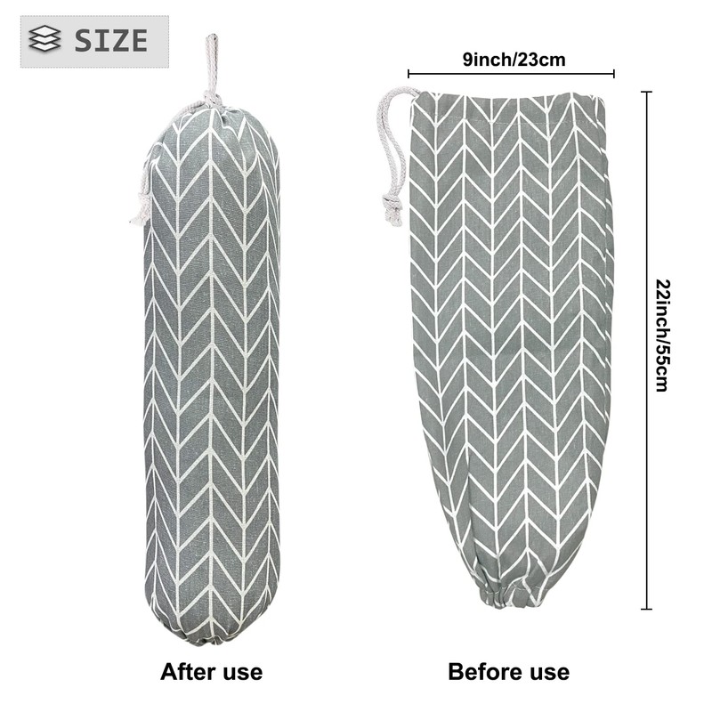Wall Mount Plastic Grocery Bag Organizer/Holder,Washable Shopping Bags Carrier,Storage Dispenser