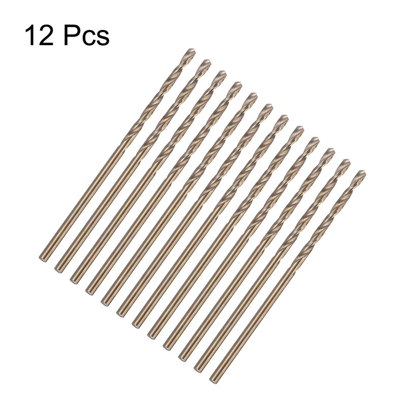 sourcing map 12pcs Cobalt Drill Bit, #51 0.067" HSS-CO Aircraft