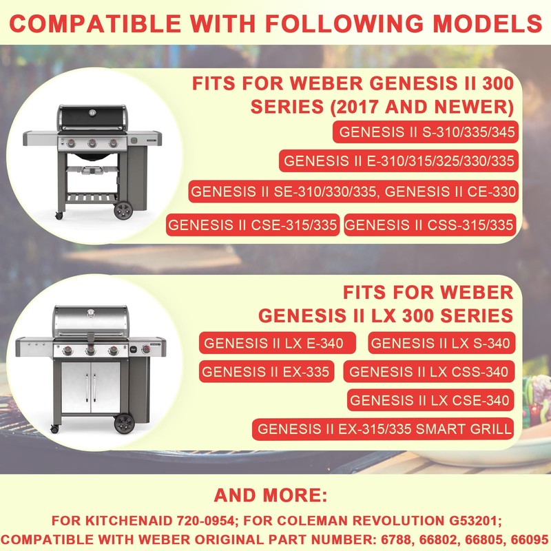 6788 Genesis II 300 Full Size Griddle Insert for Weber