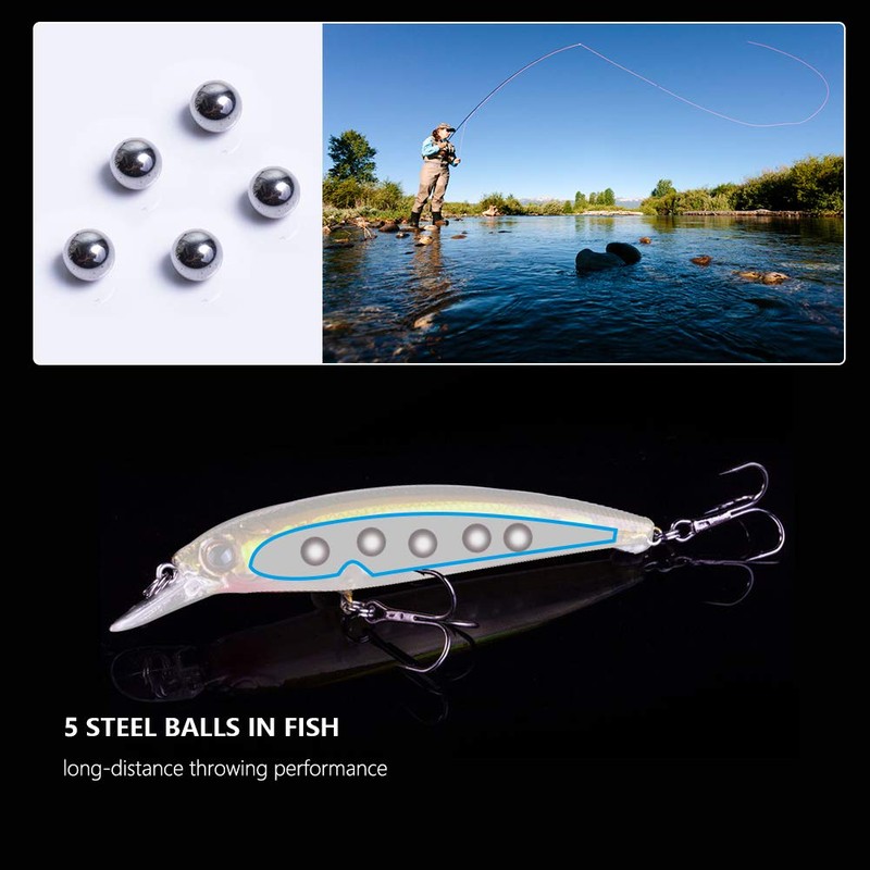 Aozzy 10 Piece Blinker and Spinner Bait Fishing Accessories Fishing