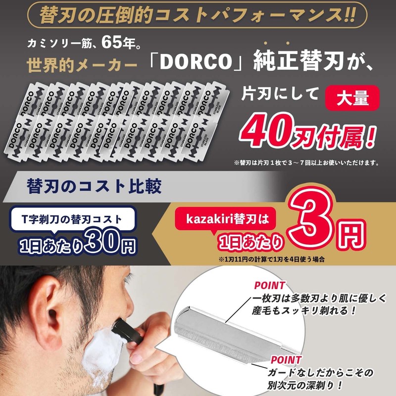 Kazakiri Razor 【Professional Barber Supervision x Sensational Close Shave】 Beard
