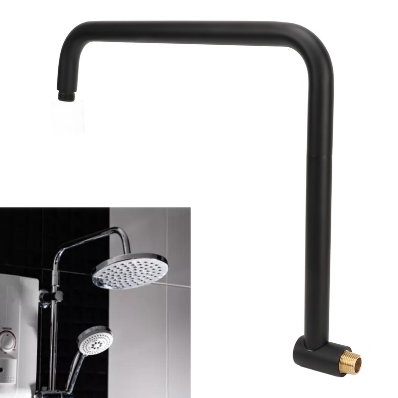 Shower Head Extension with Flange S Shape Shower Arm Wall