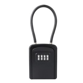 1 Piece Key Safe, Portable Key Box, Combination Key Protection Box, Hanging Key Box, Key Lock Box, Key Security Box (Black)