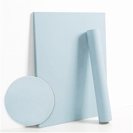 Dimoon Wallpaper 78.7"x17.7" Light Blue Peel and Stick Wallpaper Waterproof Blue Contact Paper Solid Pure Blue Self Adhesive Wallpaper Removable Wallpaper Wall Paper Textured Shelf Drawer Vinyl Roll