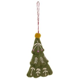 Boston International Felt Christmas Tree Ornament Winter Holiday Hanging Ornaments Decorations for Home, 4.5", Christmas Tree