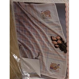 Charles Craft Vintage Charles Craft Rainbow Gingham Baby Blanket 31" x 36" NIP