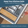 Upgraded Combination Lock Bamboo Locking Kitchen Knife Storage – Secure