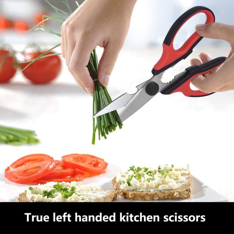 KYDIFS Left Handed Kitchen Scissors and Left Handed Peeler, All