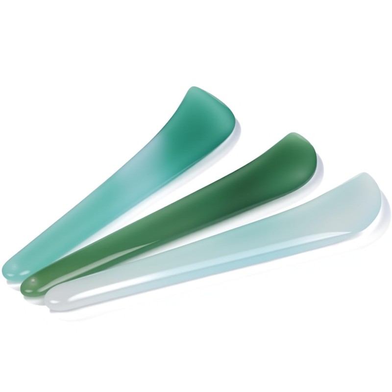 Dtacke Green 11cm/4.3" Polishing Burnisher Natural Agate Knife Gold Silver