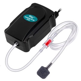 hygger Mini Aquarium Air Pump Kit Small Fish Tank Air Pump 1W for 5-20 Gallon Fish Bowl with Air Tube Air Bubbler Stone Check Valve