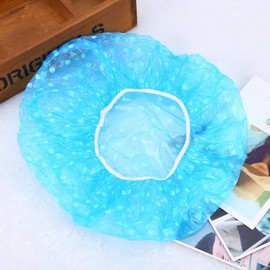 Gorros de ducha desechables, 3 piezas Gorras de baño impermeables Procesamiento del cabello Coloración del cabello Sombrero para morir Gorro de baño con banda elástica para el hogar, viajes y peluquer