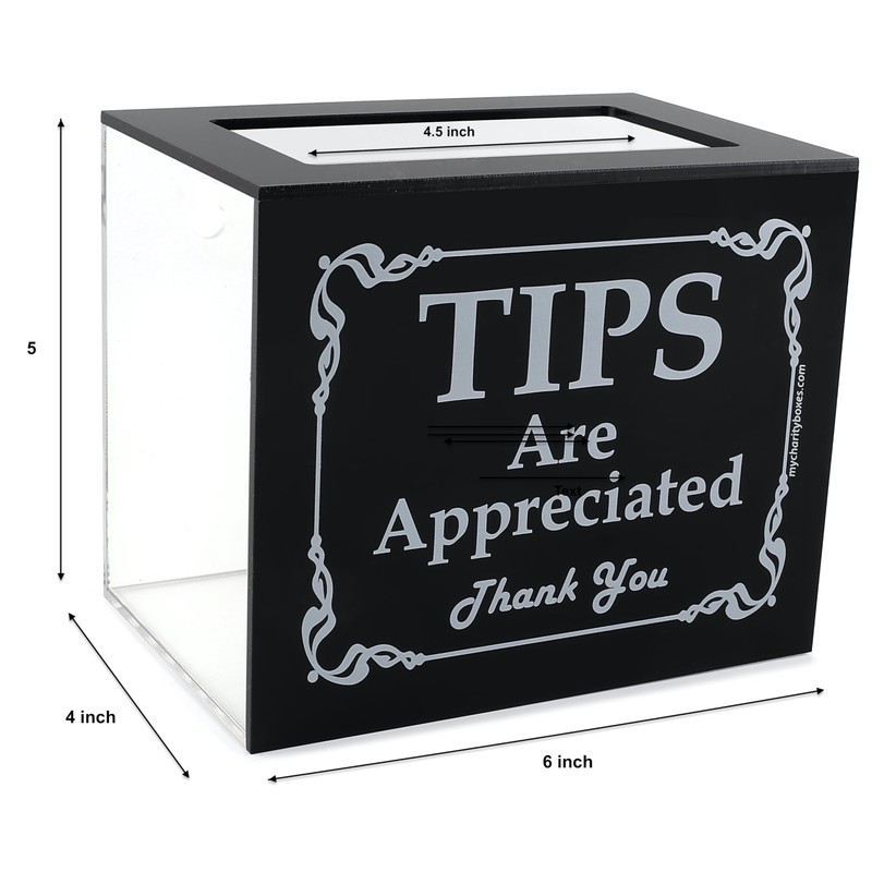 Acrylic Tip Collection Box Donation Jar Suggestion and Collection Bucket