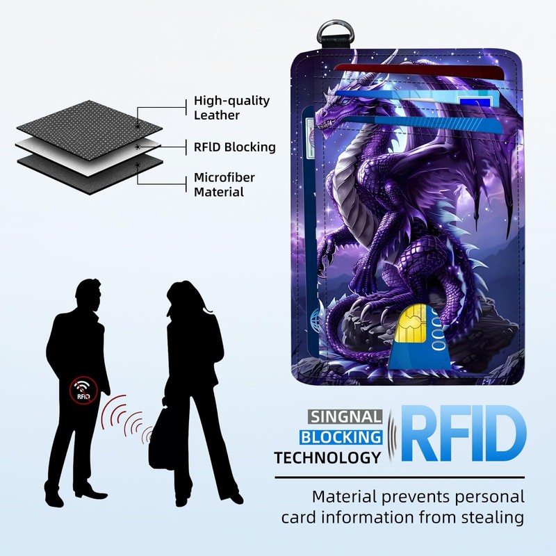 FXIANGWL Slim Front Pocket Wallet for Women, RFID Blocking Credit