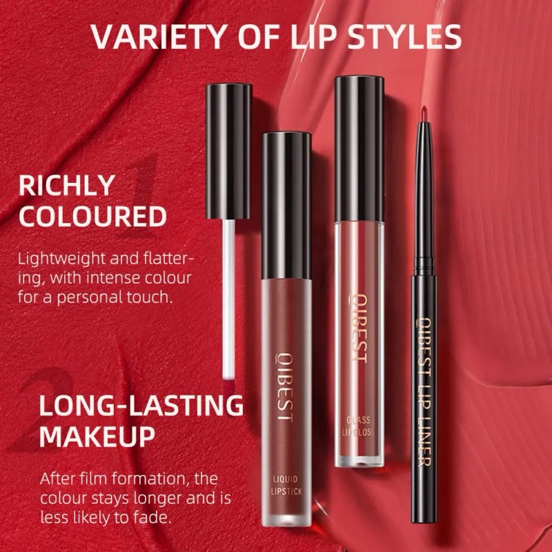 Set De 3 Labiales Labiales Larga Duracion Labios Impermeable
