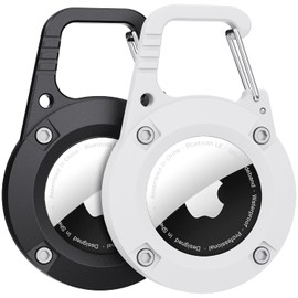 Ultra-Durable AirTag Holder with Carabiner - 2 Pack