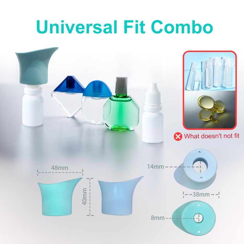 Fullicon 2-Pack Eye Drop Guide for Seniors, Soft & Reusable