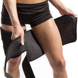 KUMSODE 2 Pieces Thigh Brace, Thigh Support, Adjustable Thigh Compression Non-Slip for Hamstring, Quad, Groin, Muscle Fibre Tear, Cramps, Groin Area, Women and Men