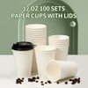RACETOP Disposable Coffee Cups with Lids 12 oz 100 pack,