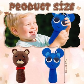 Soft Plush Toys,Music Box Plushies Animal Doll,Super Soft Collectible Stuffed Toy,Music Box Plushies for Kid,Cute Soft Stuffed Figures Game for kids and Fans Aged Decorate Your Home(Blue&Brown)