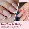 120 Piezas Francés Uñas Postizas, Rosa Natural Degradado Artificiales Uñas