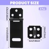 Lock Hasp Latch, 4 Pack Black Padlock Latch Hasp Lock