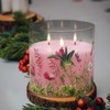 Girimax Large 3 Wick Pink Hummingbird Flameless Candles with Remote,