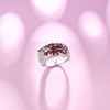 Santuzza 925 Sterling Silver Cherry Ring Created Ruby Cubic Zirconia