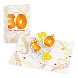 Lovepop 30th Birthday Pop-Up Card for Her and Him - 3D Greeting Cards for Boys, Girls, Men, Women - Good Times, Good Vibes - 5" x 7 Card - Blank Notecard & Envelope Included