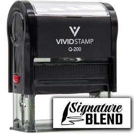 All Quality Signature Blend Self-Inking Rubber Stamp | Handcrafted Products - Medium 9/16" x 1-1/2", Black