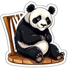 3 Pcs Cute Panda Stickers 3in, Gifts for Water Bottles,Panda Vinyls Stickers Decal Waterproof Bottles, Sticker for Kids Teen Laptop, Luggage Skateboard Water Bottle,Phone.(Panda 8)