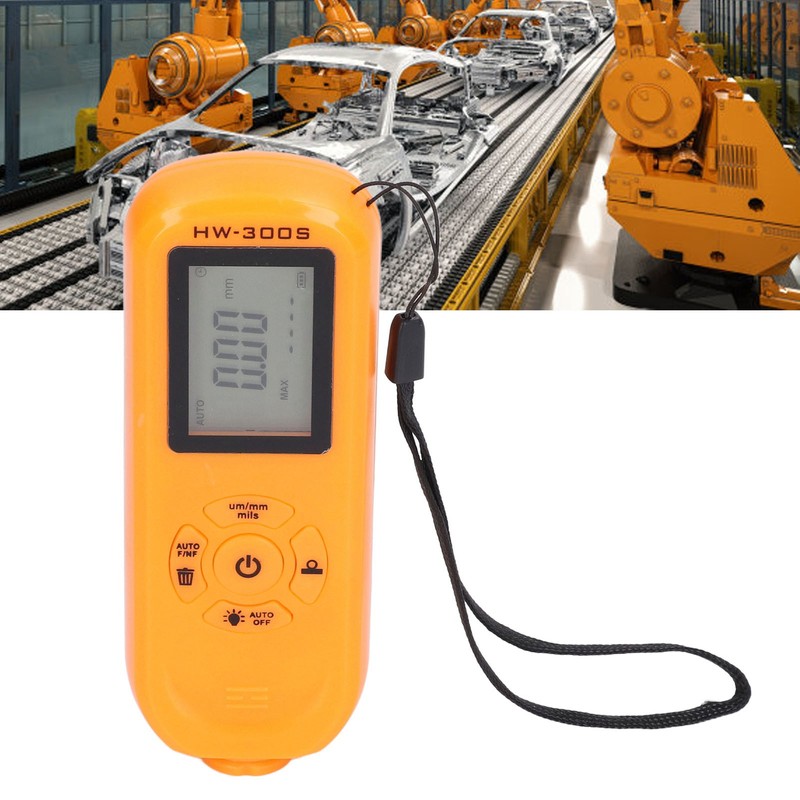 HW‑300S Coating Thickness Gauge Digital Backlight LCD Film Thickness Meter