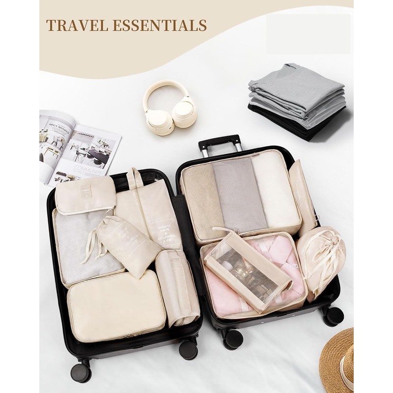 JOZUTTOW Packing Cubes, 11 Pcs Packing Organizers, Luggage Organizers, Packing