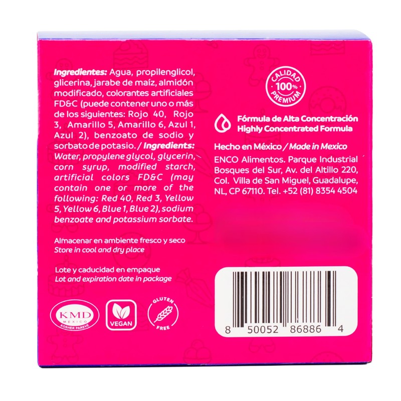 ENCO 9 Basic Food Coloring Gel Set 1.41 oz each