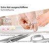 Left-Handed Nail Scissors with Sharp Curved Blade, Professional Scissors for