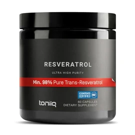 Cápsulas de resveratrol de ultra alta pureza – 98% trans-resveratrol – altamente purificadas y altamente biodisponibles – Suplemento de reservatrol de