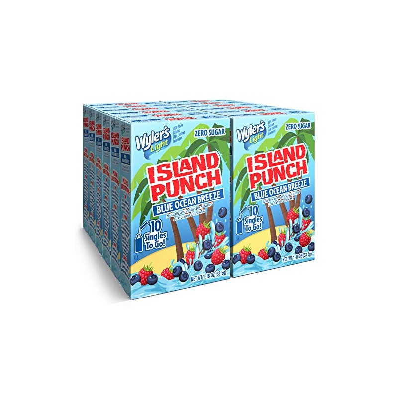 Wyler's Light Island Punch, Blue Ocean Breeze, 10 CT (Pack