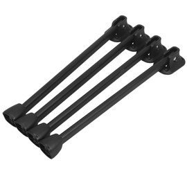Operitacx 1 Set Folding Dining Table Legs, Cabinet Legs, Height-Adjustable, Couch Legs, Foldable Table Legs, Sturdy Table Legs, Folding Legs for Desk, Furniture Legs for Table, Iron, Black