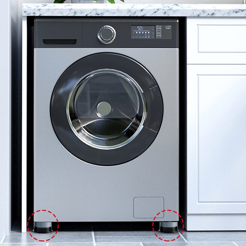 Tomvorks Shockproof Anti-Vibration Washing Machine Foot Pads, Non-Slip Washer Base