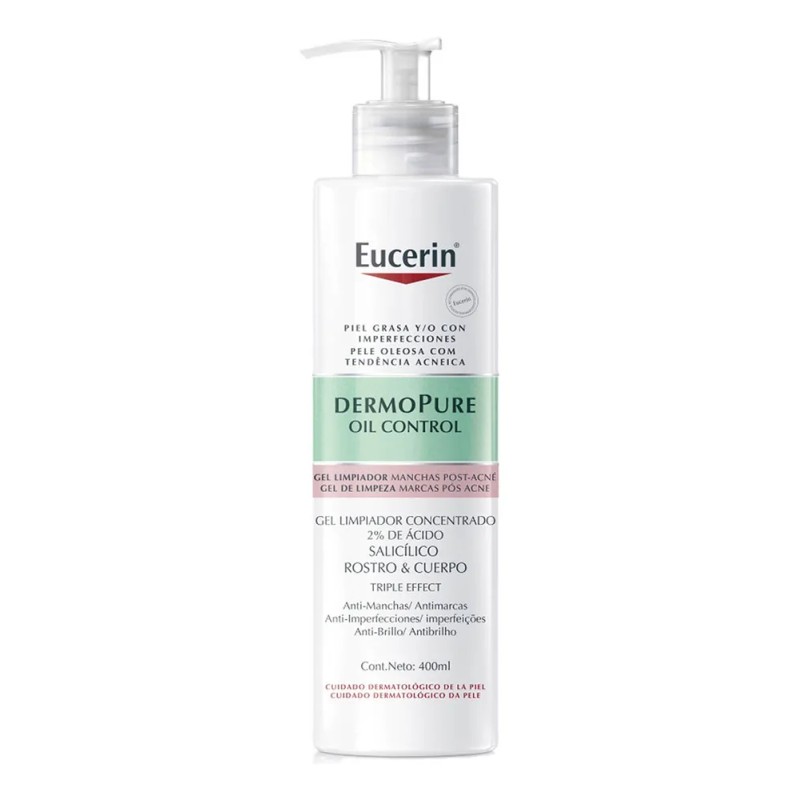 Eucerin Dermopure Gel Limpiador Facial Concentrado Piel Grasa DaNoche 400ml