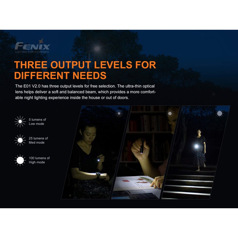 fenix E01 V2.0 AAA Keyring Light Blue Torch