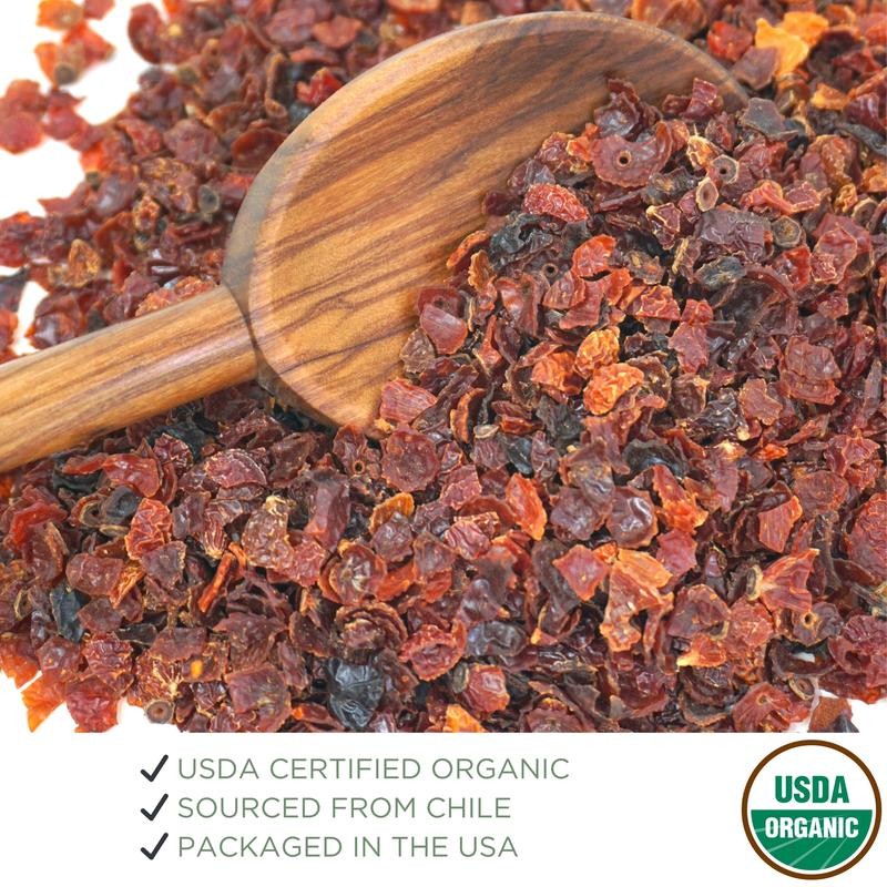 Elanen Naturals Rosehips, USDA Certified Organic, Whole - Size: 1