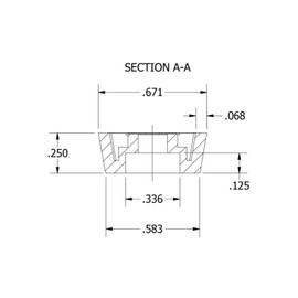 50 Small Round Rubber Feet - .250 H X .671 D - Made in USA - Food Safe Cutting Boards Electronics Crafts #