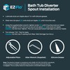 EZ-FLO 5-3/8 Inch Slide-On Zinc Bath Tub Diverter Spout with