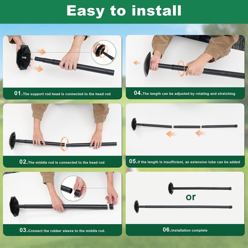 Golf Travel Bag Support Pole 28-41.7 Inch Adjustable Length Golf